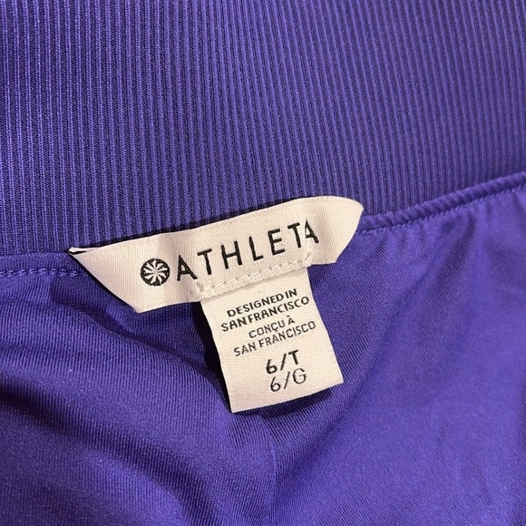 Athleta TALL Brooklyn Lined Pant Stretchy Pull On Slim Tapered Purple - Picture 5 of 10